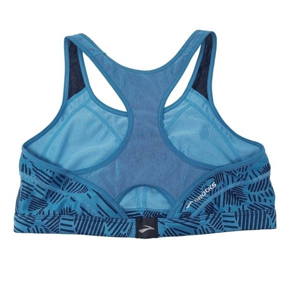 Brooks | Women's Blue and Black Printed Sports Bra (Size XL) - Picture 11 of 11
